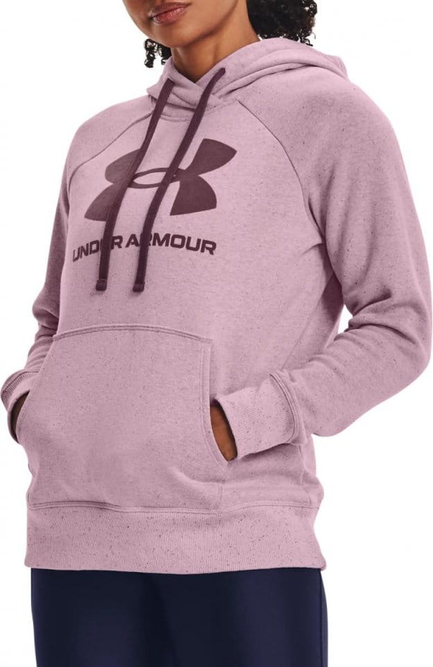 Mikina s kapucňou Under Armour Rival Fleece Logo Hoodie-PNK