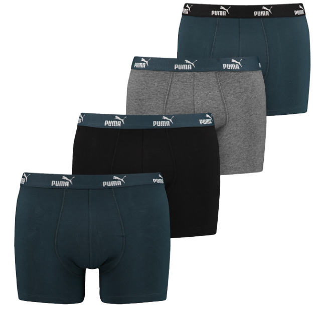 Boxerky Puma Promo Solid Boxer 4 Pack